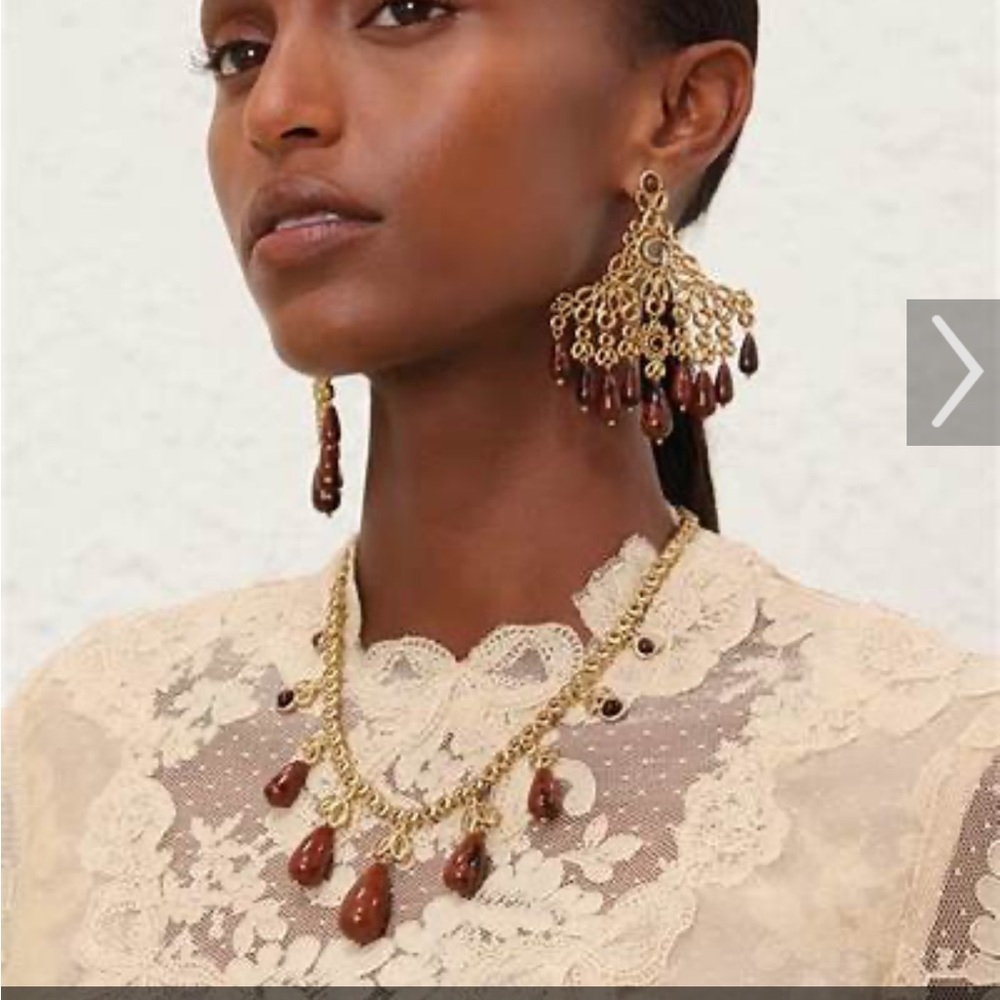 New $550 Zimmermann 14kt. Gold-plated Charm Necklace - Picture 5 of 6